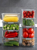 Organizador de Geladeira Empilhável com Tampa – Caixas Práticas para Alimentos