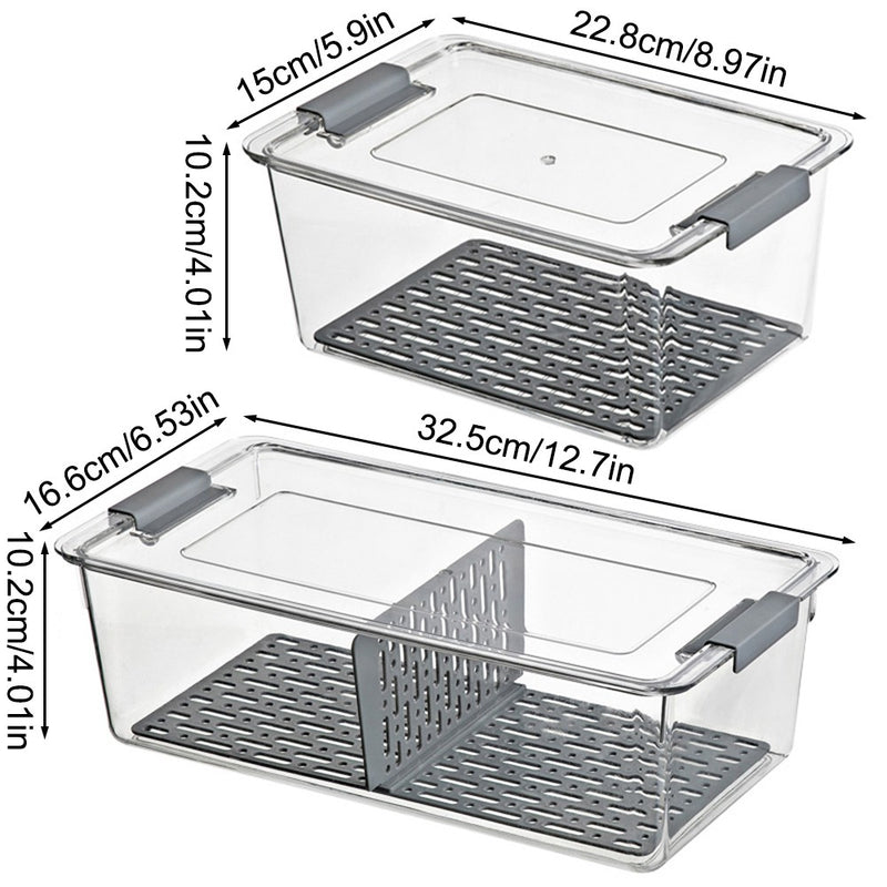 Organizador de Geladeira Empilhável com Tampa – Caixas Práticas para Alimentos