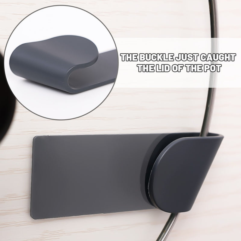 Suporte de Parede com Tampa Adesiva – Pote Organizador Suspenso (1/4 peças)