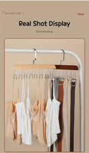 Organizador de Madeira Maciça – Cabide Multiuso com 8 Ganchos para Roupas e Acessórios