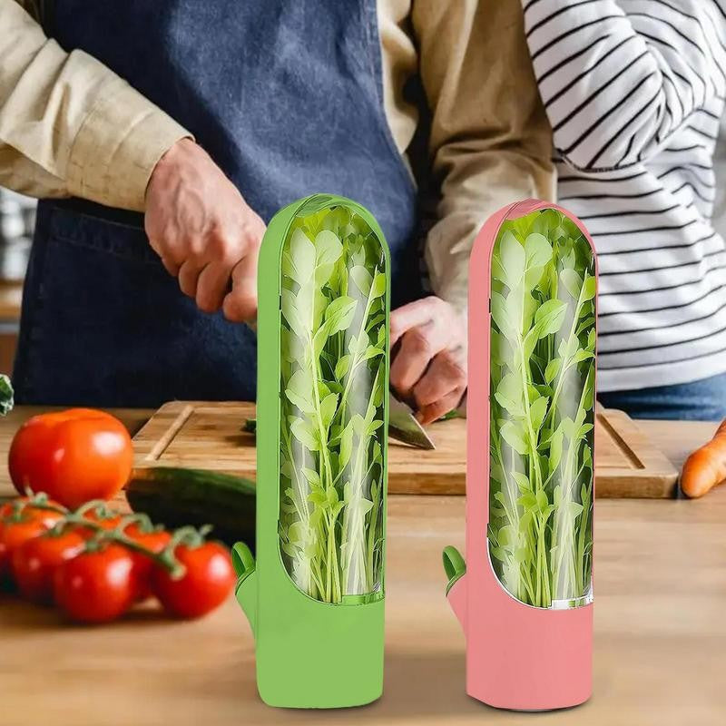 Recipiente para Armazenar Ervas Frescas – Mantém Legumes e Verduras Conservados na Geladeira