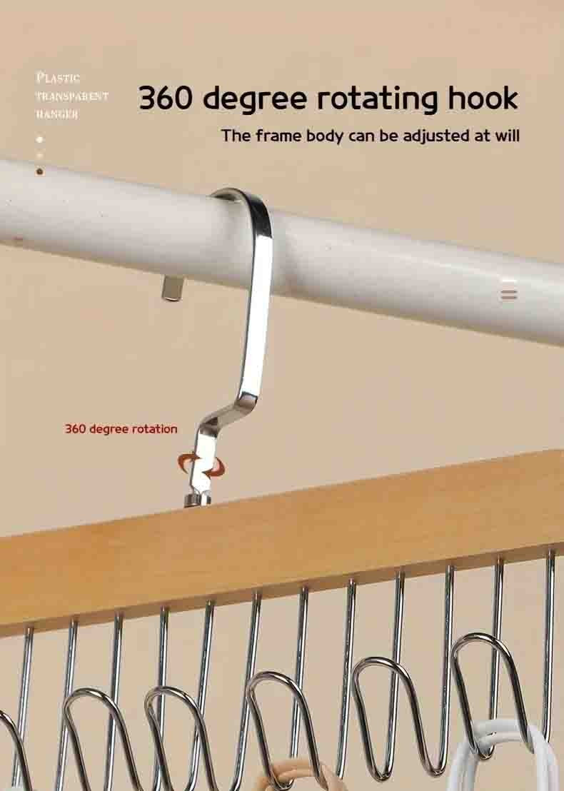 Organizador de Madeira Maciça – Cabide Multiuso com 8 Ganchos para Roupas e Acessórios