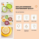 Conjunto 4 Potes de Silicone em Formato de frutas/legumes – Conservação de Frutas na Geladeira