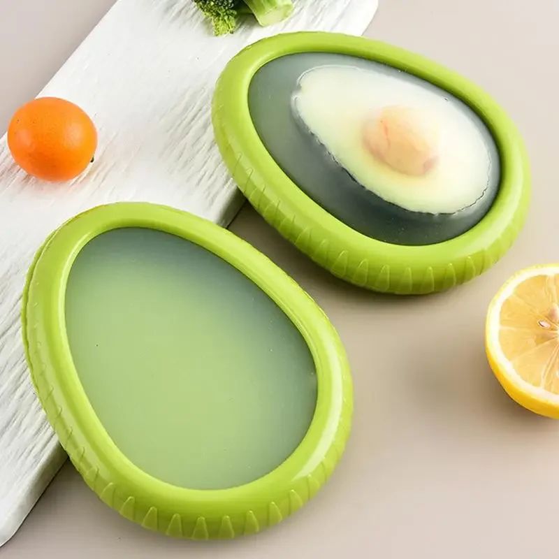 Conjunto 4 Potes de Silicone em Formato de frutas/legumes – Conservação de Frutas na Geladeira