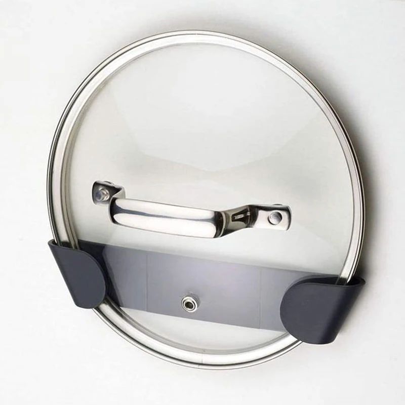 Suporte de Parede com Tampa Adesiva – Pote Organizador Suspenso (1/4 peças)