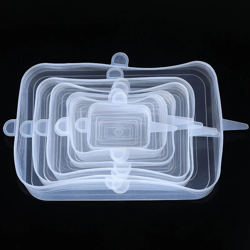 Tampas de Silicone Elásticas Reutilizáveis – Ajustáveis para Tigelas, Panelas e Alimentos