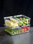 Organizador de Geladeira Empilhável com Tampa – Caixas Práticas para Alimentos