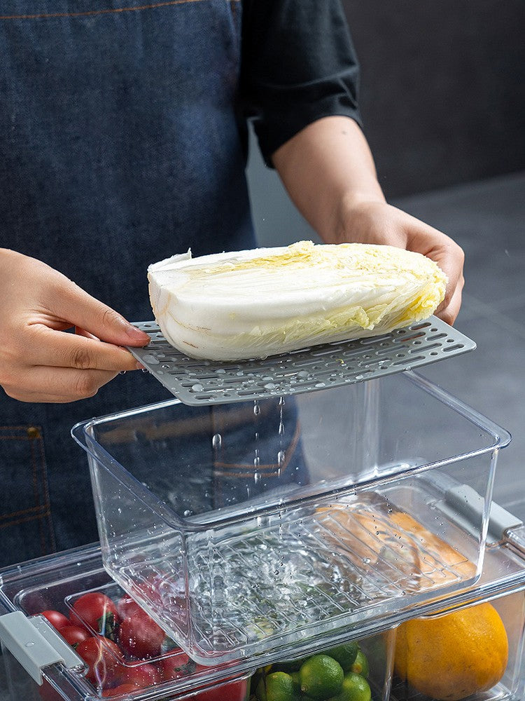 Organizador de Geladeira Empilhável com Tampa – Caixas Práticas para Alimentos